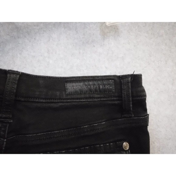Rock and Republic Size 10 Kendal Jean Black Dark Wash - Picture 6 of 10